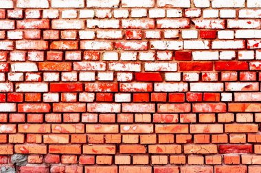 Doku, tuğla, duvar, arka plan olarak kullanılabilir. Çizik ve çatlaklarla tuğla dokusu