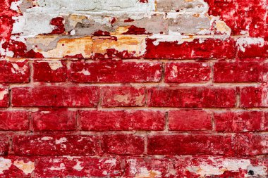 Doku, tuğla, duvar, arka plan olarak kullanılabilir. Çizik ve çatlaklarla tuğla dokusu