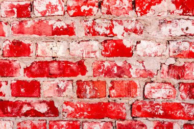 Doku, tuğla, duvar, arka plan olarak kullanılabilir. Çizik ve çatlaklarla tuğla dokusu