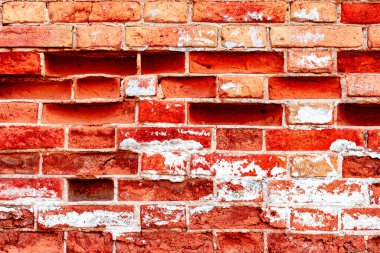Doku, tuğla, duvar, arka plan olarak kullanılabilir. Çizik ve çatlaklarla tuğla dokusu