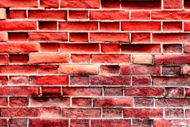 Doku, tuğla, duvar, arka plan olarak kullanılabilir. Çizik ve çatlaklarla tuğla dokusu