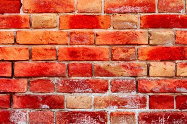 Doku, tuğla, duvar, arka plan olarak kullanılabilir. Çizik ve çatlaklarla tuğla dokusu