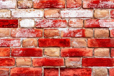 Doku, tuğla, duvar, arka plan olarak kullanılabilir. Çizik ve çatlaklarla tuğla dokusu