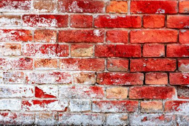 Doku, tuğla, duvar, arka plan olarak kullanılabilir. Çizik ve çatlaklarla tuğla dokusu