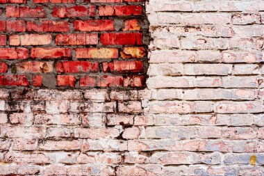 Doku, tuğla, duvar, arka plan olarak kullanılabilir. Çizik ve çatlaklarla tuğla dokusu