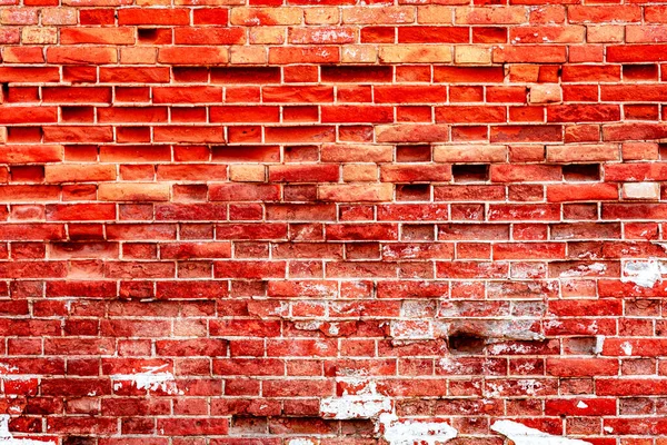 Texture Brick Wall Can Used Background Brick Texture Scratches Cracks — Stock Photo, Image