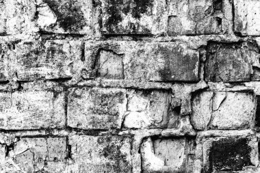 Doku, tuğla, duvar, arka plan olarak kullanılabilir. Çizik ve çatlaklarla tuğla dokusu