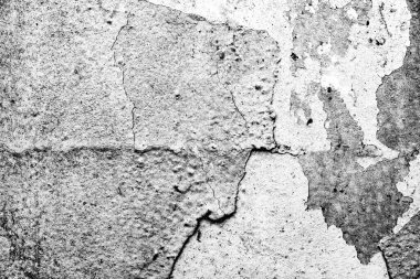 Doku, duvar, beton, arka plan olarak kullanılabilir. Çizik ve çatlaklarla dolu bir duvar parçası.