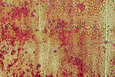 Grunge yeşil demir desen arka plan, çizikli metal zemin. Arkaplan için kirli yeşil metal plaka dokusu