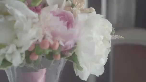 Wedding flowers, wed — Stock Video