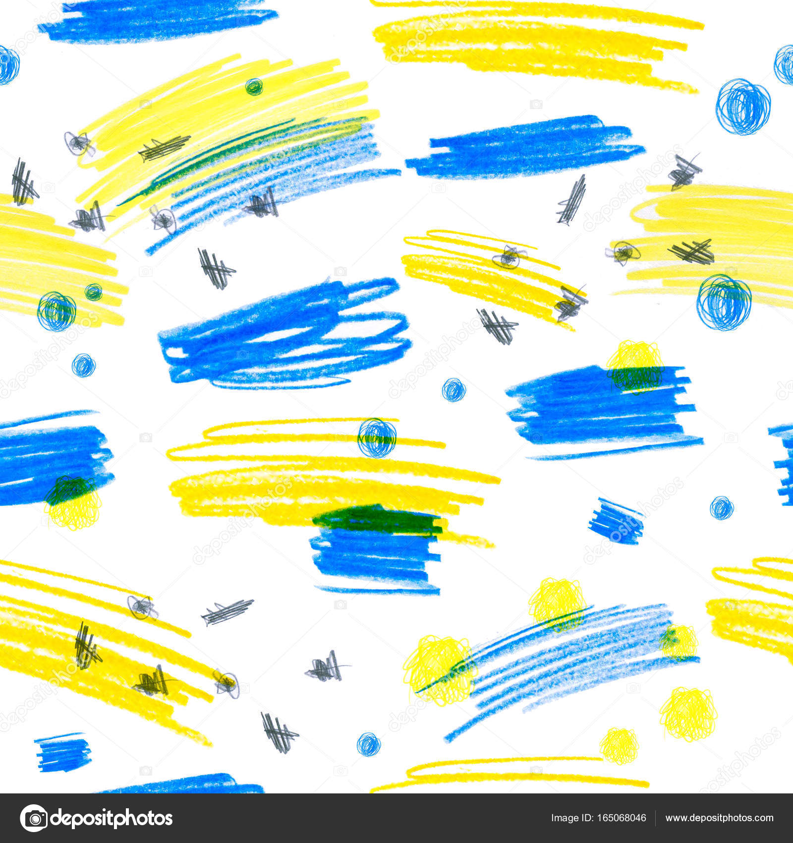 Modello senza cuciture con un creativo Illustrazione dello sfondo di matite colorate Linee a matita Disegni per bambini — Foto di Monash