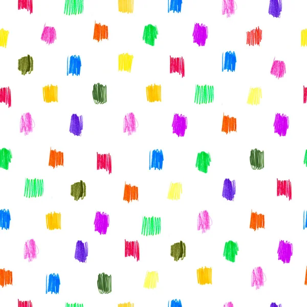 Vzor bezešvé s kreativní texturou. Obrázek pozadí barevné tužky. Čáry tužkou. Dětské kresby. — Stock fotografie