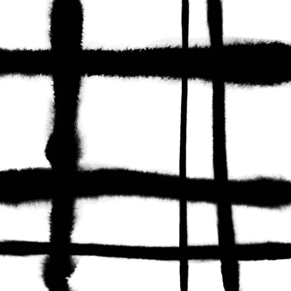 Muster mit kreativer Textur. Vektorhintergrund von Farbstrichen. Schwarz-Weiß. Überlappende Linien. — Stockvektor