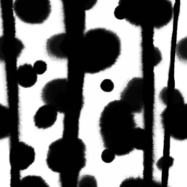 Patroon met creatieve textuur. De achtergrond van de vector van penseelstreken. Zwart-wit. — Stockvector