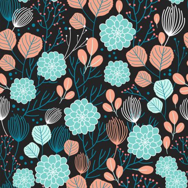 Vektör sonbahar Dikişsiz desen beyaz. Arka plan çiçek elemanları ile. Doğal tasarım. Sonbahar ruh hali.