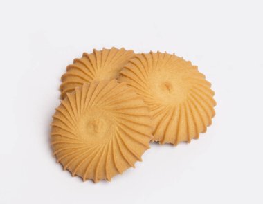 Beyaz arka plan ile izole ekmek bisküvi