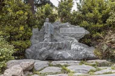 Çin, Xian, Da CI tr Tapınağı. Buda heykeli, yolu işaret