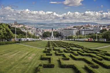Lizbon, Portekiz. Parque Eduardo VII için giriş.