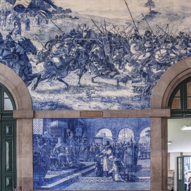 Portugal, Porto . Railway station Sao Bento .