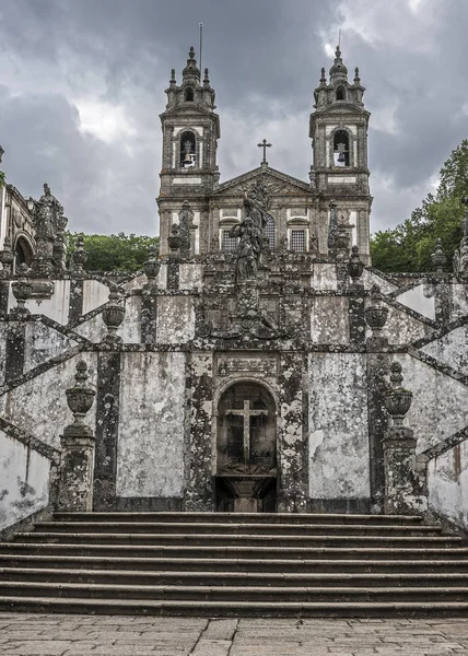 Portugal, Braga. La escalera que conduce al templo de Bom Je — Foto de Stock