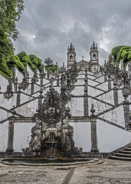 Portugal , Braga . The staircase leading to the temple of Bom Je — Stock Photo, Image