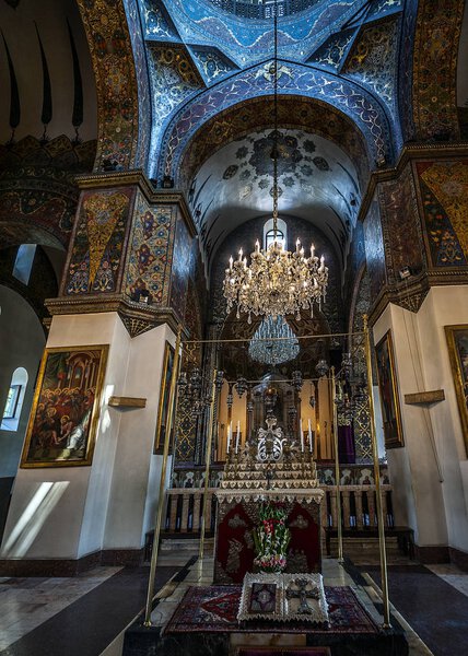 The interior of the Etchmiadzin Cathedra.l 