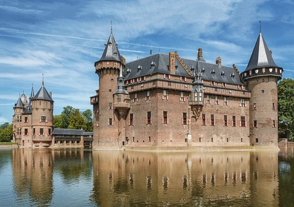 Pohádkový zámek Kasteel de Haar se nachází v nizozemské provincii o — Stock fotografie