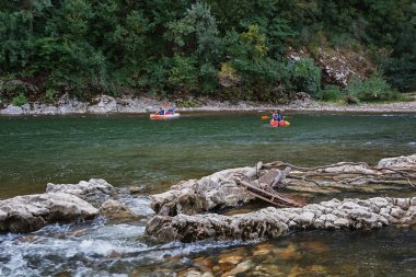 Ardèche nehre Fransa kayak.