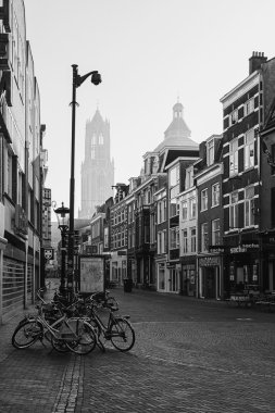 Utrecht eski kasaba alışveriş sokak Zadelstraat 