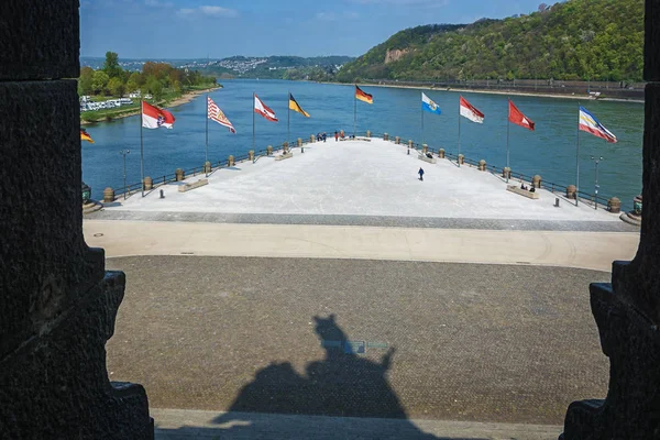 Deutsches Eck, German Corner, is the name of a headland in Koble — Stock Photo, Image
