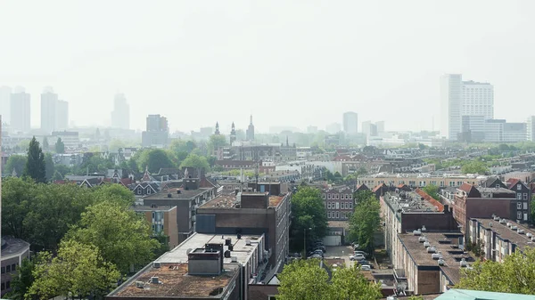 De skyline van de stad Rotterdam. — Stockfoto