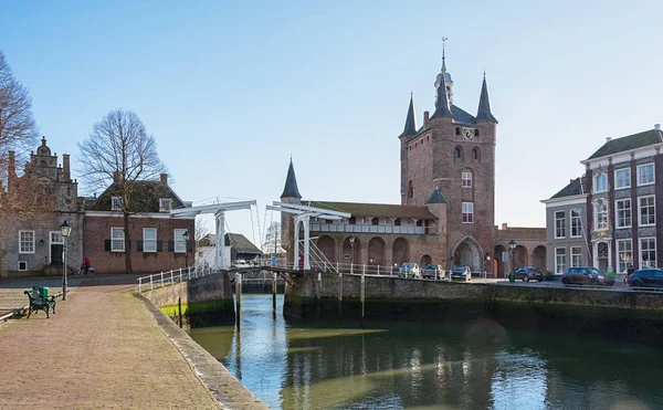 Vnitřní přístav historického města Zierikzee — Stock fotografie