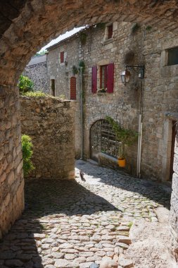 Labeaume eski köy Ardèche içinde tarihi binalarda