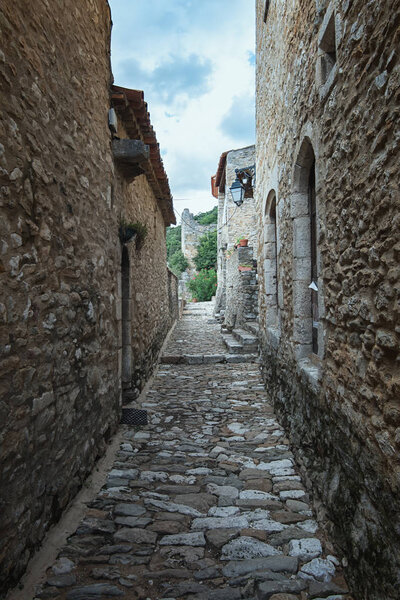Impression of the village Saint Montan in the Ardeche region of France which is recognized as historical heritage and is considered one of the charming villages of France