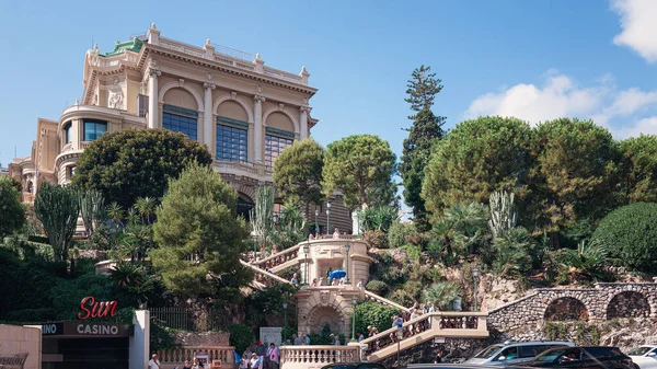 Mônaco Setembro 2018 Escadas Direção Casino Monte Carlo Mônaco — Fotografia de Stock