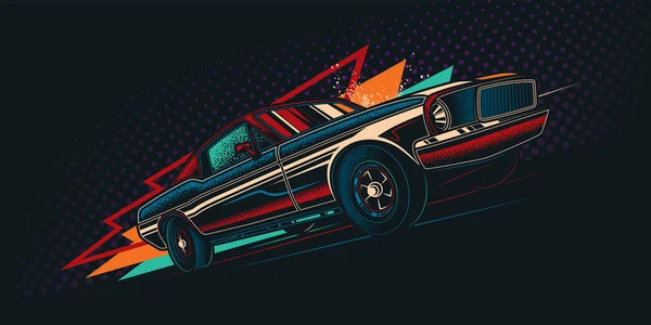 Vin _ car _ retro _ 03 _ 1 — Vector de stock