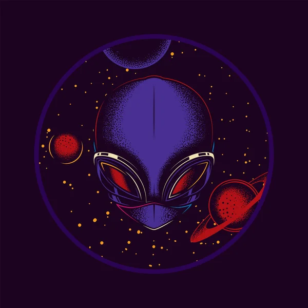 Ufo _ alien _ 08 — Vector de stock