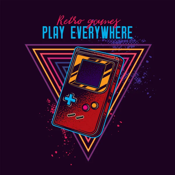 Retro _ portable _ game — Vector de stock