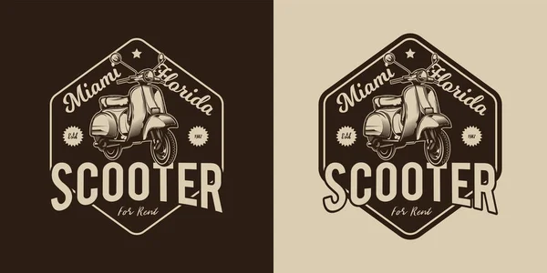 Emblem _ scooter _ 01 — стоковый вектор