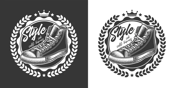 Emblem _ sneakers _ 01 — стоковый вектор