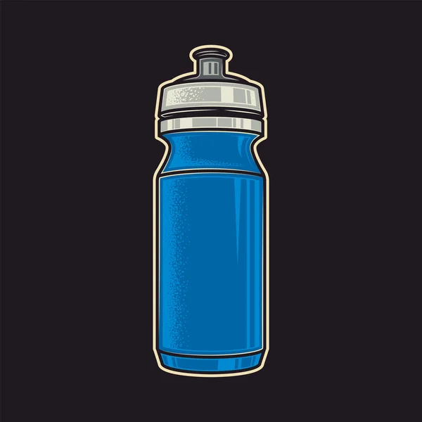 Ilustración Vectorial Original Botella Agua Deportiva Azul — Vector de stock