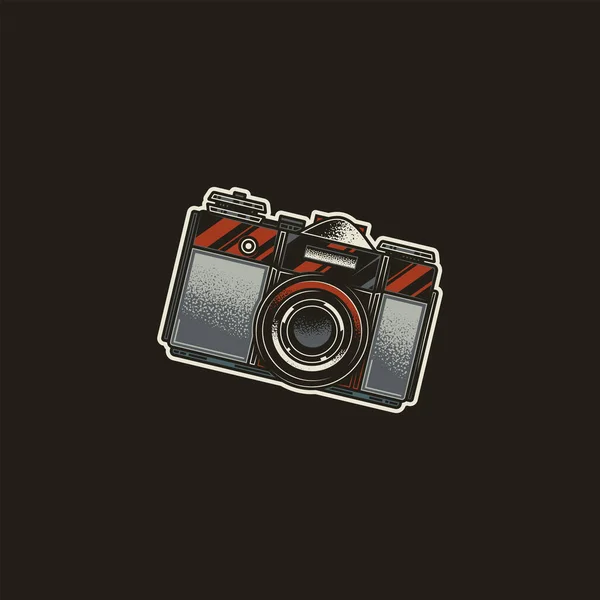 Vintage Camera Originele Vectorillustratie Icoon Retro Stijl — Stockvector