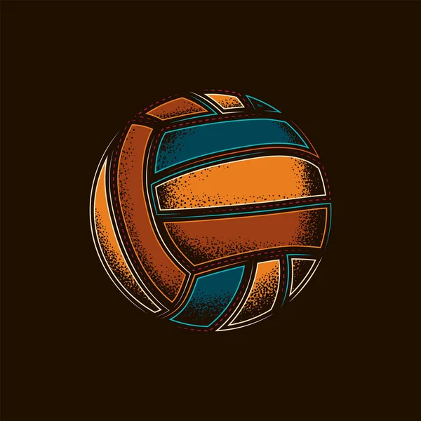 Original Vector Illustration Volleyball Vintage Style — Stock Vector