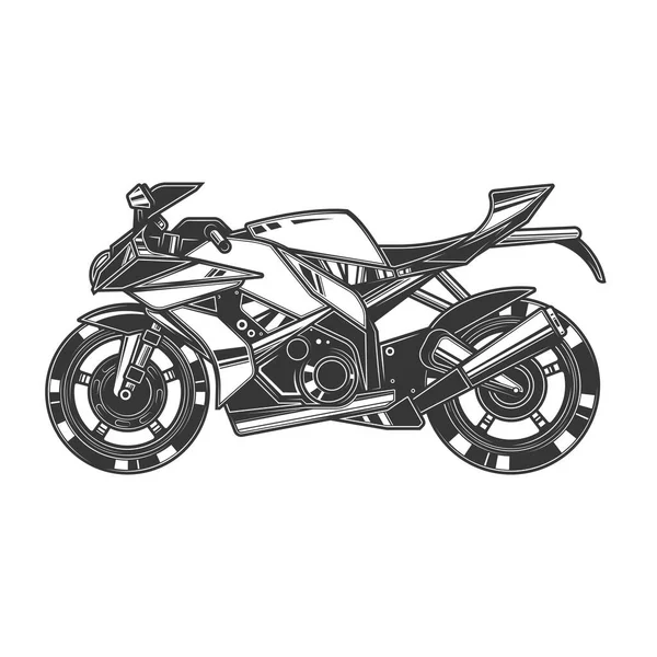 Illustration Contour Originale Moto Rapide Superbike — Image vectorielle