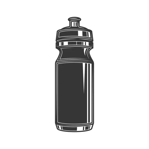 Оригинальная Иллюстрация Контура Спортивная Бутылка Воды Винтажном Стиле — стоковый вектор