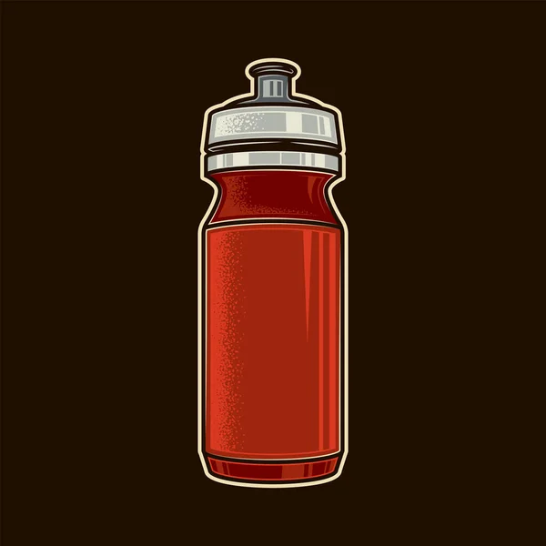 Оригинальная Векторная Иллюстрация Спортивная Бутылка Воды Винтажном Стиле — стоковый вектор