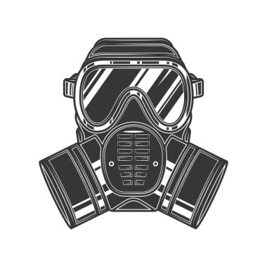 Orijinal tasarım kimyasal gaz maskeli solunum koruyucu cam ve filtreli antika tarzda..