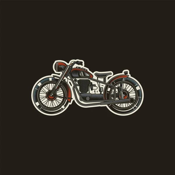 Amerikanisches Motorrad Nach Maß Original Vektorillustration Icon Retro Stil — Stockvektor