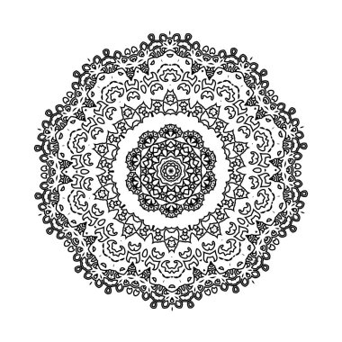 Vektör yuvarlak mandalalar. Grafik şablonu tasarımınız için. Dekoratif retro süsleme. Çiçekler ile çizilmiş arka plan el.