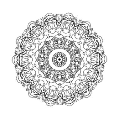 Vektör yuvarlak mandalalar. Grafik şablonu tasarımınız için. Dekoratif retro süsleme. Çiçekler ile çizilmiş arka plan el.